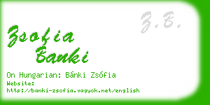 zsofia banki business card